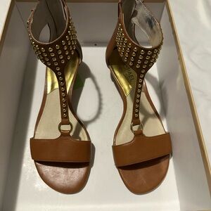 Michael Kors Brown Studded Women's Sandals